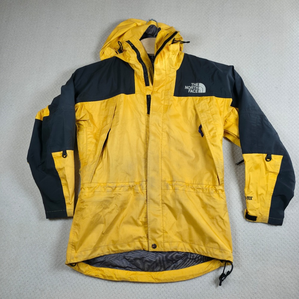The North Face Goretex Jacket Size Small Yellow Black‎ Vintage Outdoors Gorpcore